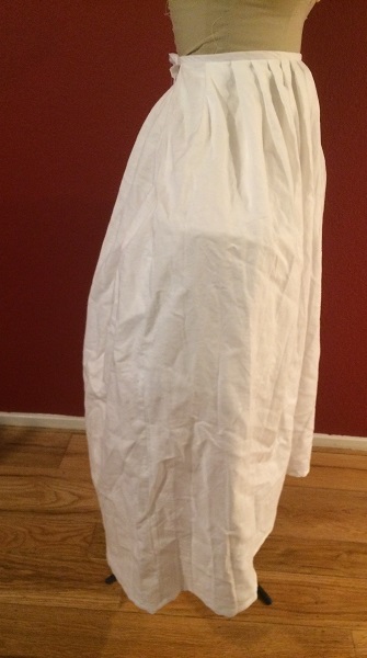 1770s Reproduction Linen Petticoat Cotton Right.