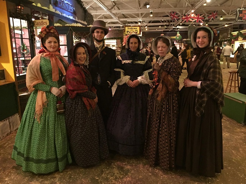 Emily, Kim, Nick, Jessie, Elizabeth, and Natalie at Dickens Fair 2016.