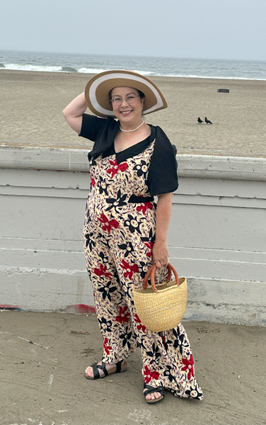 1930s Beach Pajamas. September 2024. Wearing History 3017. 