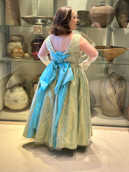 Reproduction 1953 Green Evening Dress at Crocker ArtMix Prom March 2024 