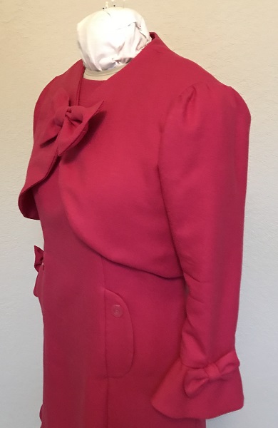 Dolores Umbridge Hot Pink Shrug 1960s Style Quarter View.