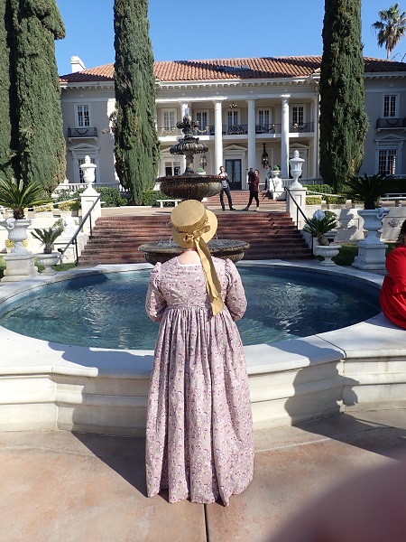 1790s Open Robe over Round Gown Back at Grand Island Mansion February 2020. 