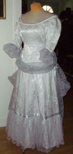 Gray Natural Form Bustle Dress