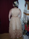 Madame Trepidovska Reproduction Inspired by 1900 Ladies' Evening Costume:  back
