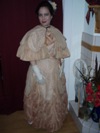 Madame Trepidovska Reproduction Inspired by 1900 Ladies' Evening Costume: front