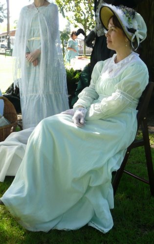 regency green day dress. Photo by David Bedno