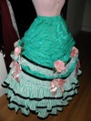 teal roses fancy dress skirt