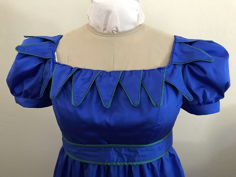 Reproduction 1820s Blue Dress
