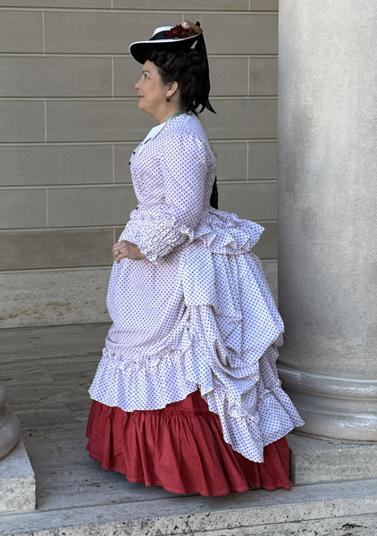 1870s Red Polka Dot Dress at Legion of Honor January 2026.  