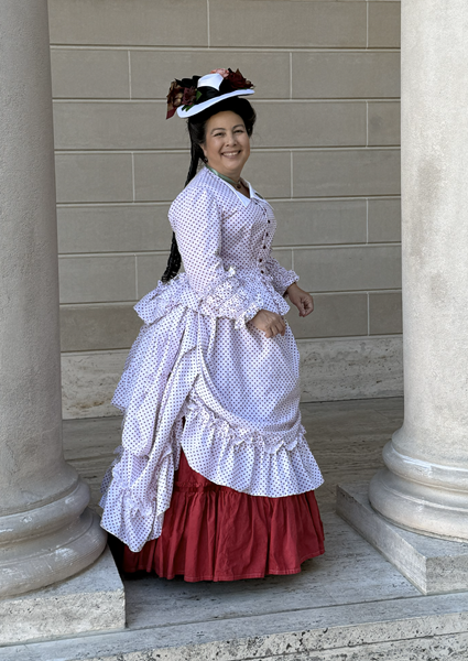 1870s Red Polka Dot Dress at Legion of Honor January 2026.  