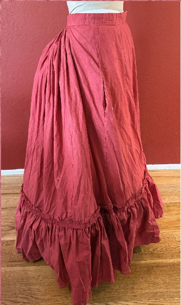 Reproduction 1890s Black Skirt Right.  