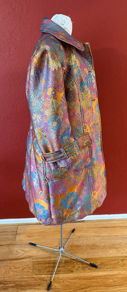 1960s Vibe Orange Multi Coat Right. Vogue V1537 