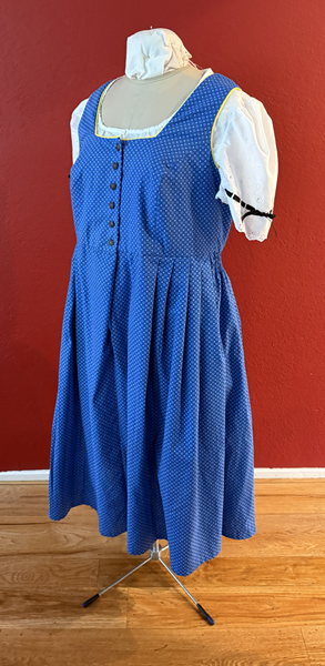 Blue Dirndl Left Quarter View. 